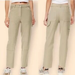 NWT Aritzia Wilfred‎ Free Brennan Pants Sz 12 Beige Carpenter High Rise Khakis